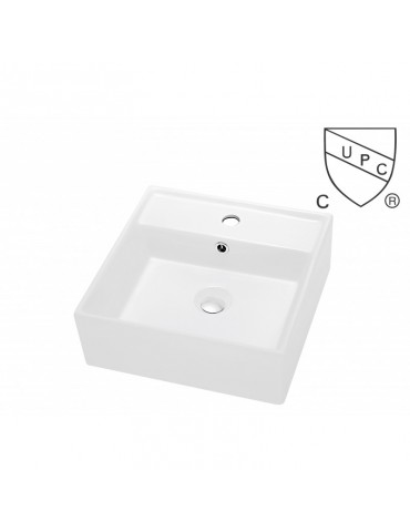 Fidji 16", square porcelain sink