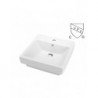 Kali, Lavabo en porcelaine semi encastré