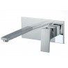 Ares, robinet mural chrome poli