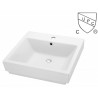 Axis, Lavabo en porcelaine semi encastré