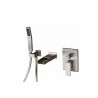 Hermes, brushed Chrome Wall Mounted Tub Faucet