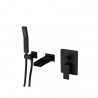 Hermes, Matte Black Wall Mounted Bathtub Faucet