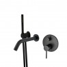 Kami, Matte Black Wall Mounted Bathtub Faucet