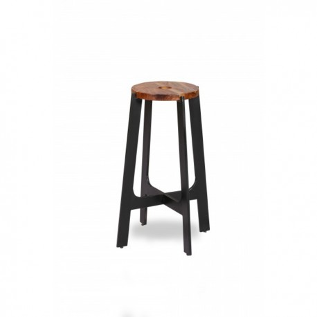 Banc en métal et acacia 42 cm