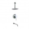 Kami, Robinet de bain et douche chrome poli