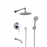 Kami, Polished chrome tub and shower faucet