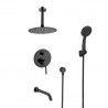 Kami, Matte black tub and shower faucet