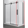 Apollon Black 32", Side Panel shower Glass