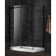 Ploutos noir 60" - porte de douche