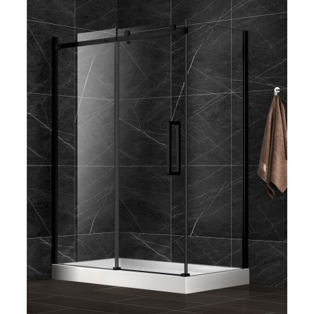 Ploutos noir 60" - porte de douche