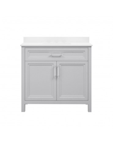 Vanité Jayce 36'' Gris colombe