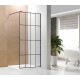 Alyza , Douche en verre style Italienne noir 39''