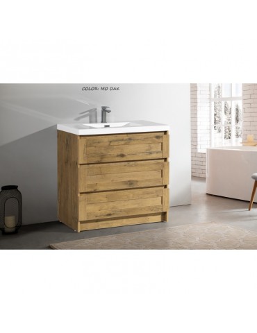 Kiev 35.5 '' Grey Elm, Freestanding vanity