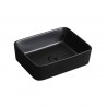 Caïman noir mat, Lavabo en porcelaine