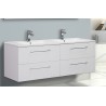 Florence 60” White, Double Floating Vanity