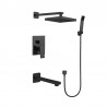 Ares, Matte Black Tub and Shower Faucet