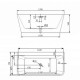 Sobek,freestanding bath 59"