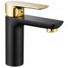 Hades, Matte black and gold basin faucet
