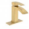 Demeter, Robinet de lavabo avec plaque fini or brossé