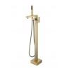 Ares, Brushed gold freestanding tub faucet