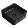 Quadra 15", Square bassin, matte black finish
