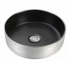 Epona 14", Lavabo rond avec fini argent et noir