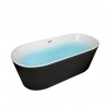 Rod 67", bain autoportant noire mat et blanc