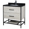Titus 32'', Vivo Oak, Freestanding Vanity with black countertop