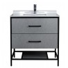 Titus 32'', Honor Gray, Freestanding Vanity with White Countertop