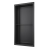 Niche de Douche 12*24, 2 sections, finie noir mat
