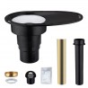 Drop-in drain installation kit for freestanding bathtub