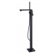 Arès II, Black brass faucet for freestanding bathtubbs