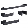 Shiva, Set of 4 accessories mat black finish