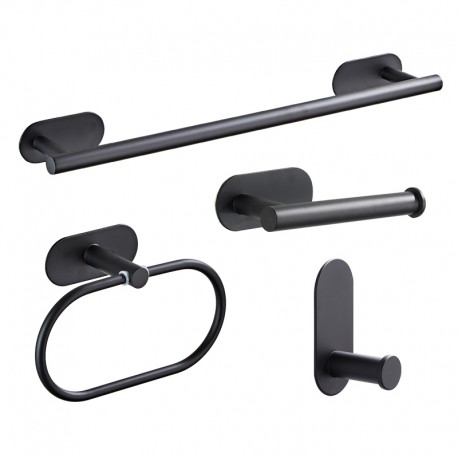 Rama, Set of 4 accessories mat black finish