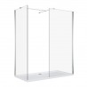 Fresca 32", Chrome walk-in style glass shower with 34" return