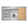 Galaxie 30", Évier de Cuisine avec Planche et panier