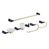 Slim II, Set of 6 accessories gold and black matte