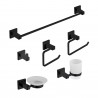 Slim, Set of 6 accessories matte black finish