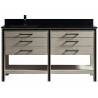 Vali 60" Gris antique, bois massif