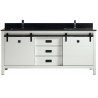 Saga 72" Blanc, bois massif
