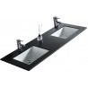 Dessus de vanité de 60" noir , double lavabos