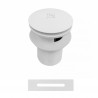 Drain de bain blanc mat avec trop-plein
