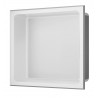 Niche de Douche 12*12 fini blanc mat