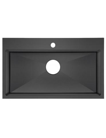 Galaxie, évier de cuisine noir Anthracite 30''