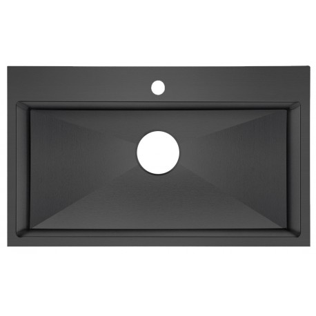 Galaxie, évier de cuisine noir Anthracite 30''
