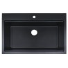 Évier en granite 33", noir, collection Granito