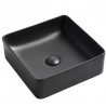 Sulawe noir mat 14", Lavabo en porcelaine