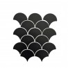Matte Black Mosaic – Scallop Pattern, Bathroom & Kitchen