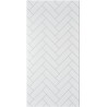 Mur de douche en PVC couleur White Herringbone