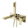 Arès, Brushed gold wall bath faucets